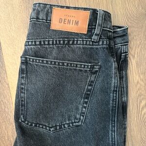 Sezane Dark Gray Straight Leg Jeans